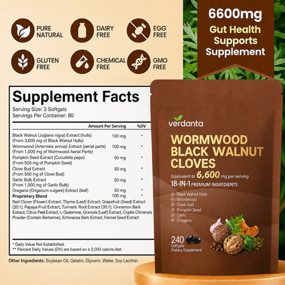 Wormwood Black Walnut Soft gels - 240 Count
